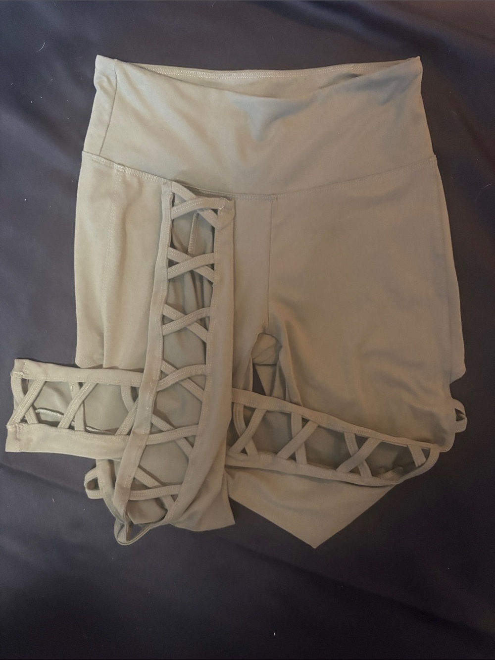 Balance Collection Olive Green Lattice Leggings